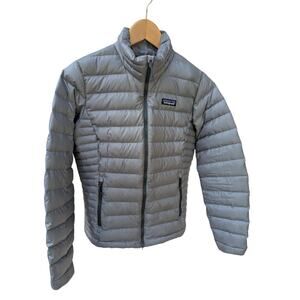 Women's Small Patagonia Insulated Down Sweater Jacket [Light Gray]